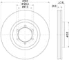 Mintex Brake Discs Front Vented Set Of 2 MDC1959 303mm thumbnail