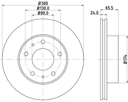 Mintex Brake Discs Front Vented Set Of 2 MDC1978 300mm - image 3