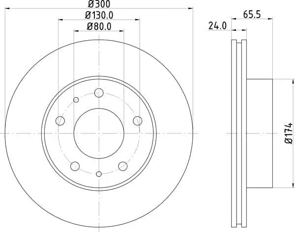 Mintex Brake Discs Front Vented Set Of 2 MDC1978 300mm - image 4