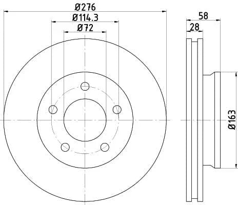Mintex Brake Discs Front Vented Set Of 2 MDC1986 276mm - image 3