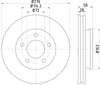 Mintex Brake Discs Front Vented Set Of 2 MDC1986 276mm thumbnail