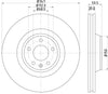 Mintex Brake Discs Front Vented Set Of 2 MDC1989 347mm thumbnail