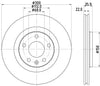 Mintex Brake Discs Rear Vented Set Of 2 MDC1991 300mm thumbnail