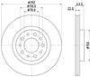 Mintex Brake Discs Rear Vented Set Of 2 MDC1994 292mm thumbnail