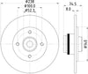 Mintex Brake Discs Rear Solid Set Of 2 MDC1997 238mm thumbnail