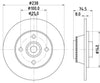 Mintex Brake Discs Rear Solid Set Of 2 MDC1998 238mm thumbnail