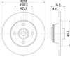 Mintex Brake Discs Rear Solid Set Of 2 MDC1998 238mm thumbnail