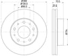 Mintex Brake Discs Front Vented Set Of 2 MDC2006 300mm thumbnail