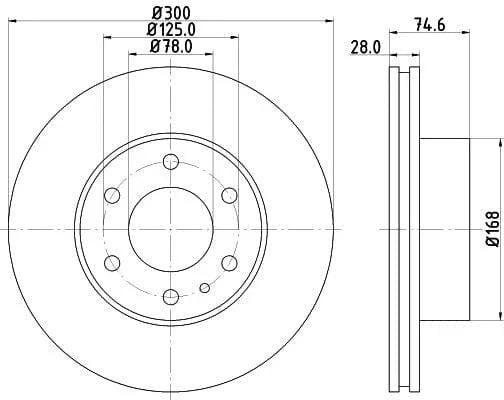 Mintex Brake Discs Front Vented Set Of 2 MDC2009 300mm - image 3