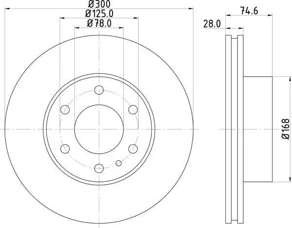 Mintex Brake Discs Front Vented Set Of 2 MDC2009 300mm - image 4