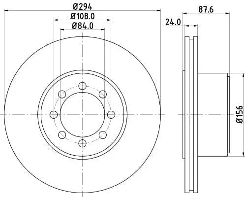 Mintex Brake Discs Rear Vented Set Of 2 MDC2010 294mm - image 3