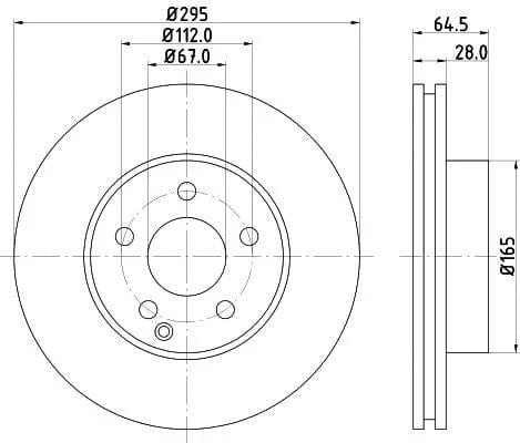 Mintex Brake Discs Front Vented Set Of 2 MDC2014C 295mm - image 3