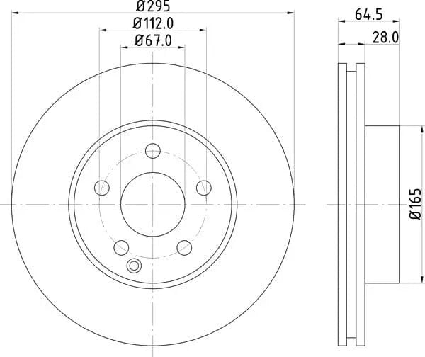 Mintex Brake Discs Front Vented Set Of 2 MDC2014C 295mm - image 4