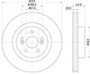 Mintex Brake Discs Front Vented Set Of 2 MDC2022 312mm thumbnail