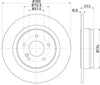 Mintex Brake Discs Rear Solid Set Of 2 MDC2025C 300mm thumbnail