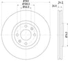 Mintex Brake Discs Front Vented Set Of 2 MDC2032 302mm thumbnail