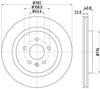 Mintex Brake Discs Rear Vented Set Of 2 MDC2034 302mm thumbnail