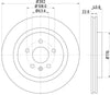 Mintex Brake Discs Rear Vented Set Of 2 MDC2034 302mm thumbnail