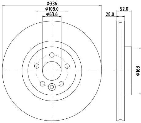 Mintex Brake Discs Front Vented Set Of 2 MDC2035 336mm - image 3