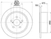 Mintex Brake Discs Rear Solid Set Of 2 MDC2036 274mm thumbnail