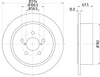 Mintex Brake Discs Rear Solid Set Of 2 MDC2036 274mm thumbnail