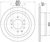 Mintex Brake Discs Rear Vented Set Of 2 MDC2038 332mm thumbnail