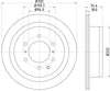 Mintex Brake Discs Rear Vented Set Of 2 MDC2038 332mm thumbnail