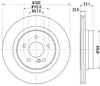 Mintex Brake Discs Rear Vented Set Of 2 MDC2051 300mm thumbnail