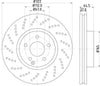 Mintex Brake Discs Front Perforated Vented Set Of 2 MDC2053 322mm thumbnail