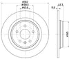 Mintex Brake Discs Rear Solid Set Of 2 MDC2054 302mm thumbnail