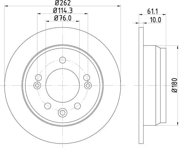 Mintex Brake Discs Rear Solid Set Of 2 MDC2055C 262mm - image 4