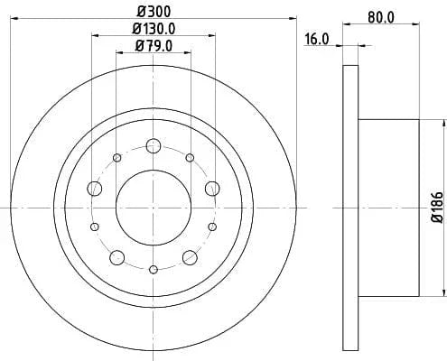 Mintex Brake Discs Rear Solid Set Of 2 MDC2058 300mm - image 3