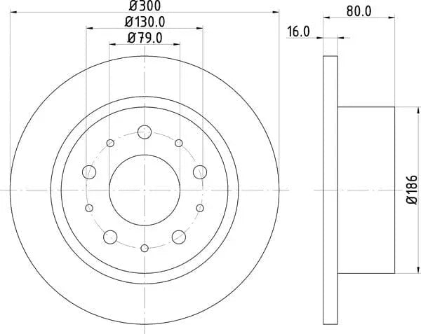 Mintex Brake Discs Rear Solid Set Of 2 MDC2058 300mm - image 4
