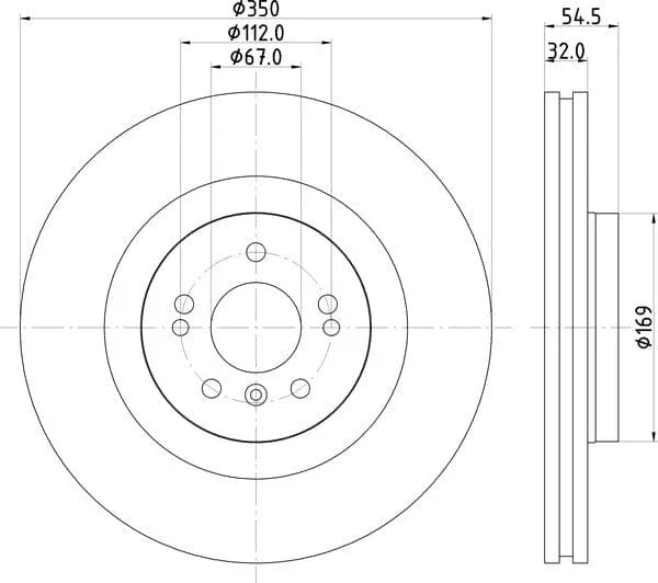 Mintex Brake Discs Front Vented Set Of 2 MDC2067 350mm - OEM Quality Replacement - image 4