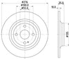 Mintex Brake Discs Rear Solid Set Of 2 MDC2073 276mm thumbnail
