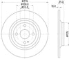 Mintex Brake Discs Rear Solid Set Of 2 MDC2073 276mm thumbnail