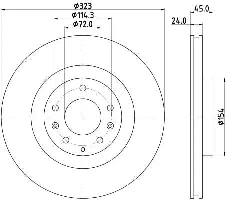 Mintex Brake Discs Front Vented Set Of 2 MDC2075 323mm - image 3