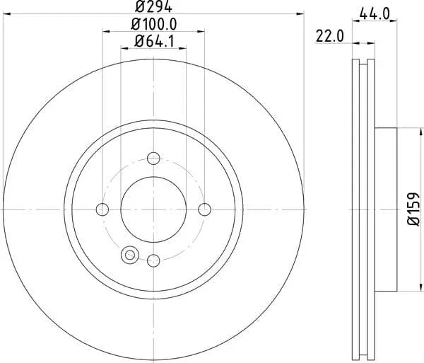 Mintex Brake Discs Front Vented Set Of 2 MDC2083 294mm - image 4