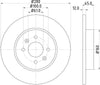 Mintex Brake Discs Rear Solid Set Of 2 MDC2094 280mm thumbnail