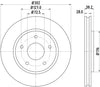 Mintex Brake Discs Front Vented Set Of 2 MDC2097 302mm thumbnail