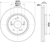 Mintex Brake Discs Front Vented Set Of 2 MDC2104C 293mm thumbnail