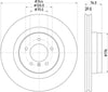 Mintex Brake Discs Front Vented Set Of 2 MDC2106 344mm thumbnail