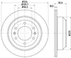 Mintex Brake Discs Rear Vented Set Of 2 MDC2124 324mm thumbnail