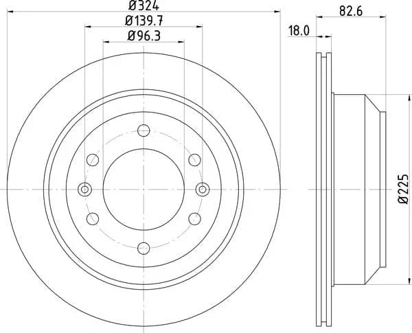 Mintex Brake Discs Rear Vented Set Of 2 MDC2124 324mm - image 4