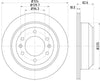 Mintex Brake Discs Rear Vented Set Of 2 MDC2124 324mm thumbnail