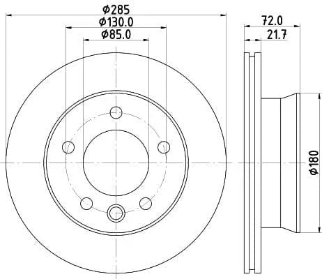 Mintex Brake Discs Front Vented Set Of 2 MDC2127 285mm - image 3
