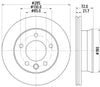 Mintex Brake Discs Front Vented Set Of 2 MDC2127 285mm thumbnail