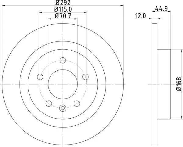 Mintex Brake Discs Rear Solid Set Of 2 MDC2134C 292mm - image 4