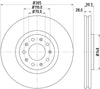 Mintex Brake Discs Front Vented Set Of 2 MDC2157 305mm thumbnail