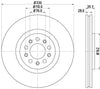 Mintex Brake Discs Front Vented Set Of 2 MDC2158 330mm thumbnail
